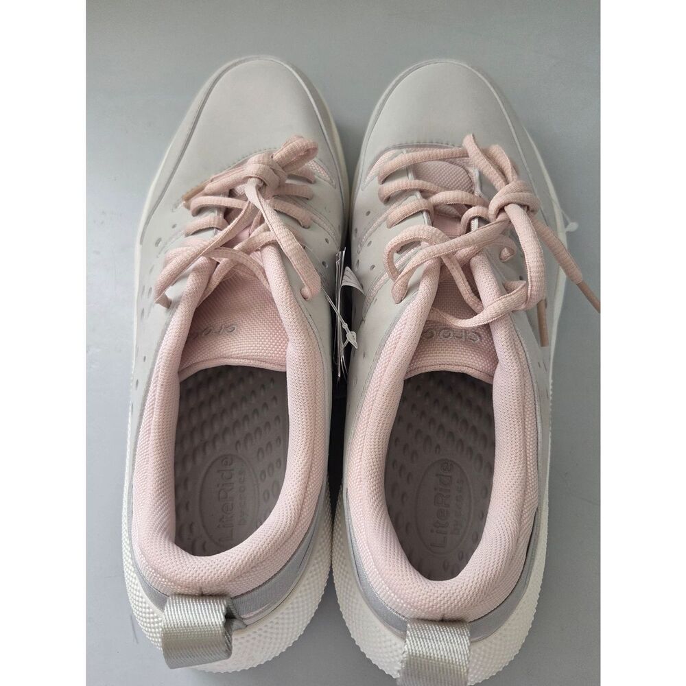 CROCS Women’s Athletic Sneakers in Light Pink and Light Gray - Picture 7 of 10